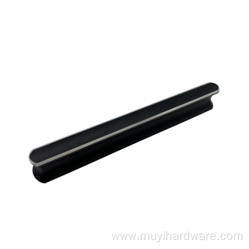 Modern minimalist black zinc alloy handle